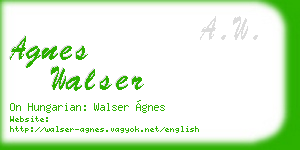 agnes walser business card